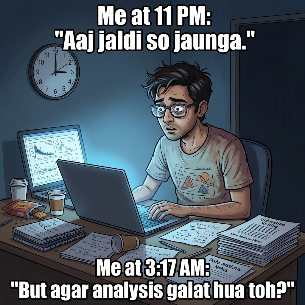 Sleeping Early, Allegedly: The plan was sleep; the reality was data analysis.